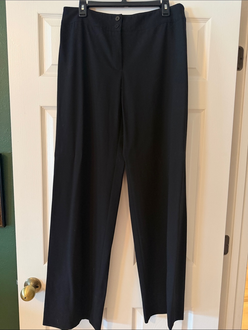 Armani Collezioni Black Wide-Leg Dress Trousers